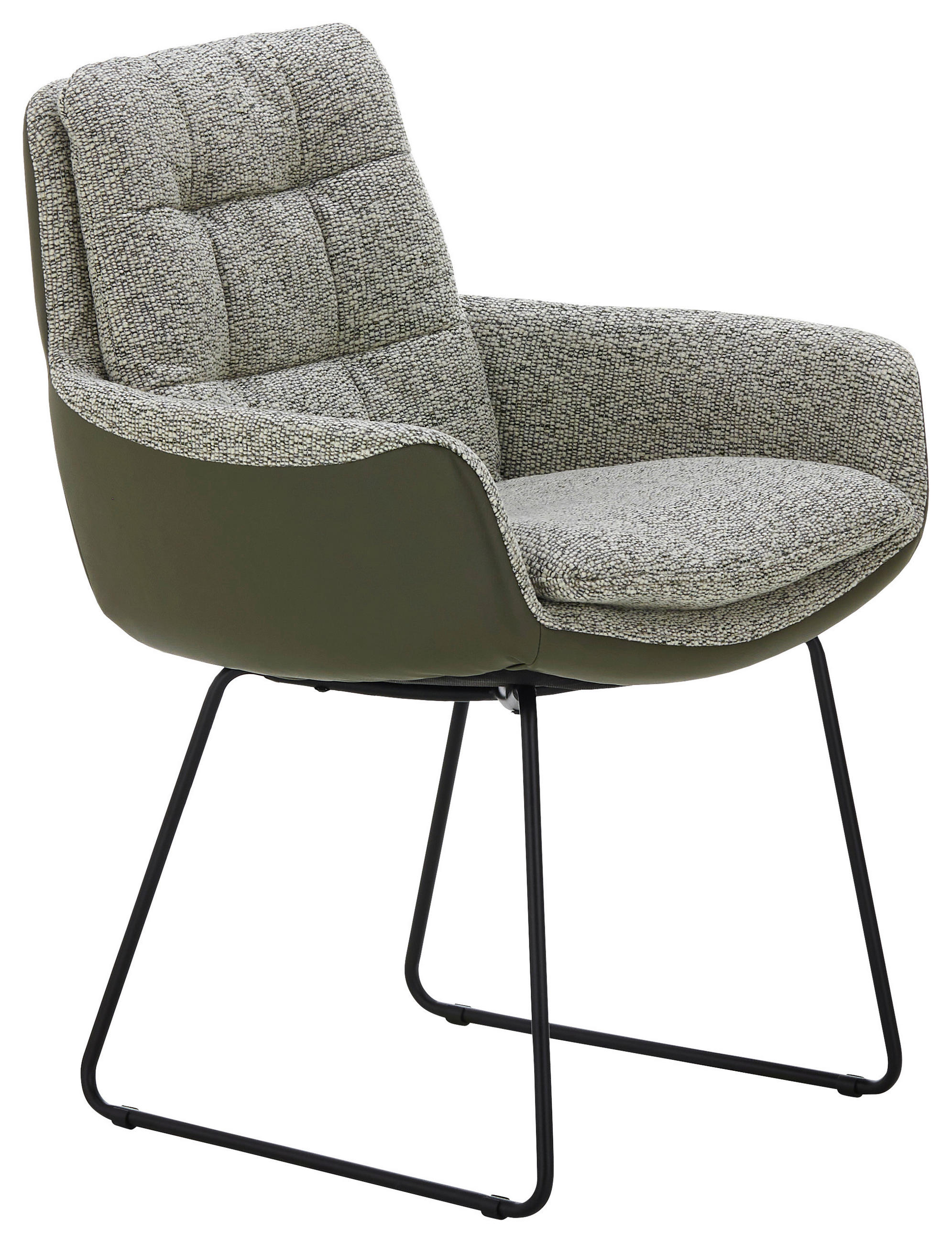 ARMLEHNSTUHL  in Webstoff  - Schwarz/Braun, Design, Textil/Metall (63/90/69cm) - Johann Jakob