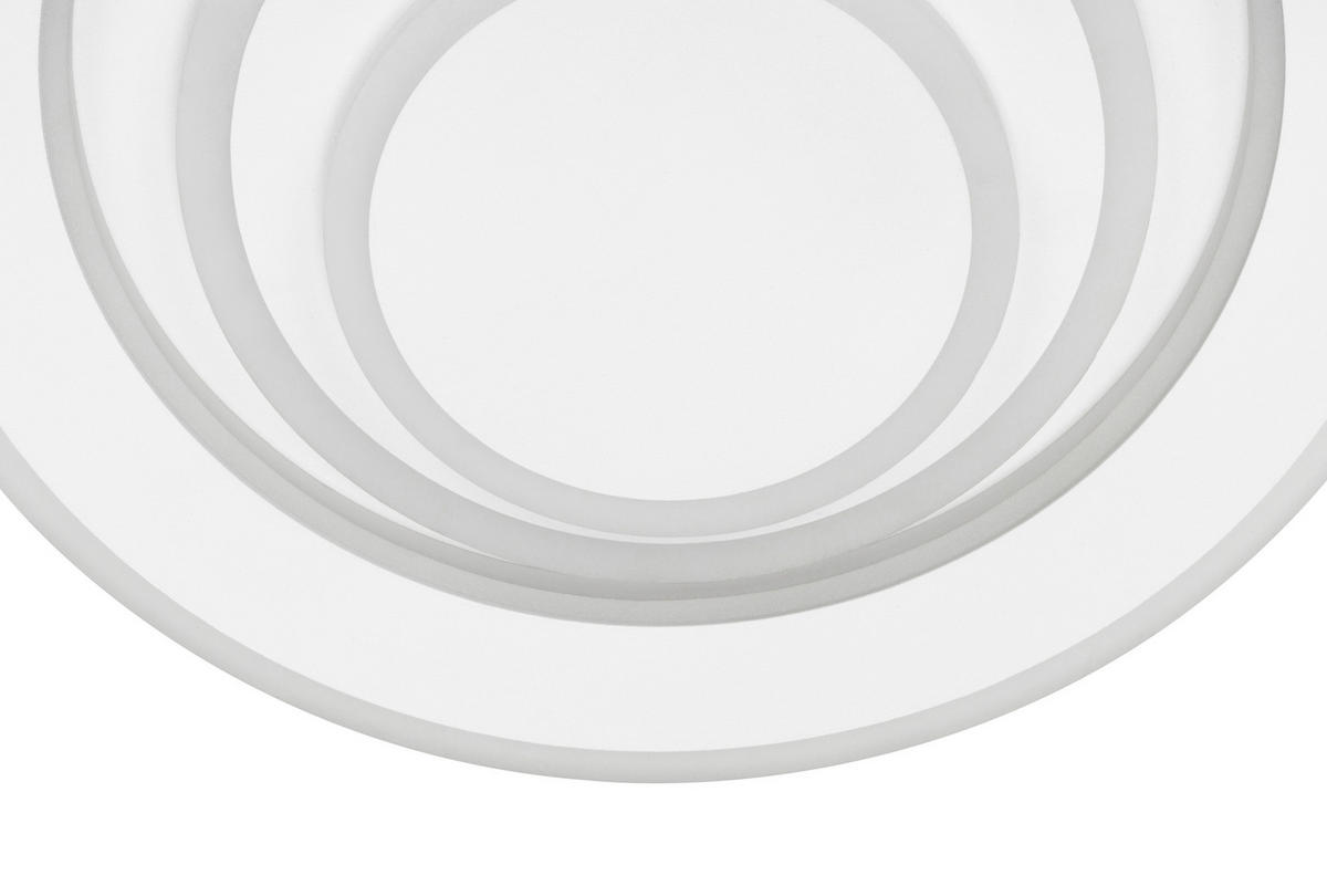 STROPNÍ LED SVÍTIDLO, 30/6,5 cm  - bílá, Basics, kov/plast (30/6,5cm) - Novel