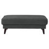 HOCKER Velours Anthrazit  - Wengefarben/Anthrazit, MODERN, Holz/Textil (123/45/74cm) - Trendmanufaktur