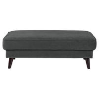 HOCKER in Textil Anthrazit  - Wengefarben/Anthrazit, MODERN, Holz/Textil (123/45/74cm) - Trendmanufaktur