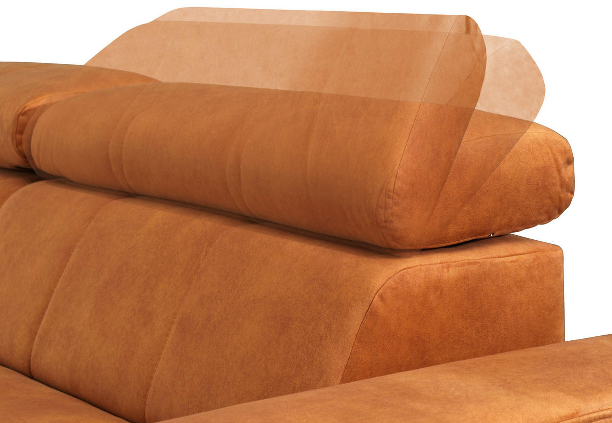 ROHOVÁ SEDAČKA, textil, oranžová - oranžová/černá, Design, kov/textil (181/267cm) - Carryhome