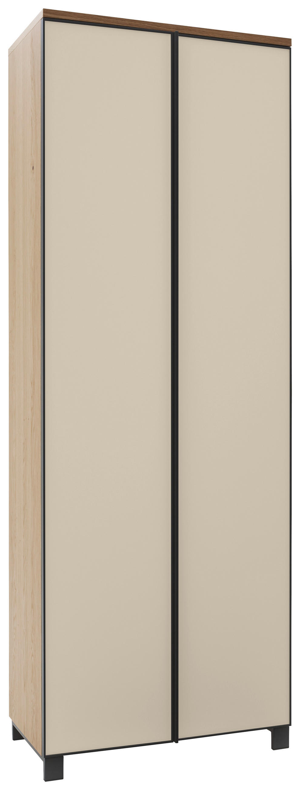 GARDEROBENSCHRANK  in 70/193/37 cm  - Eichefarben/Anthrazit, Design, Glas/Holzwerkstoff (70/193/37cm) - Dieter Knoll