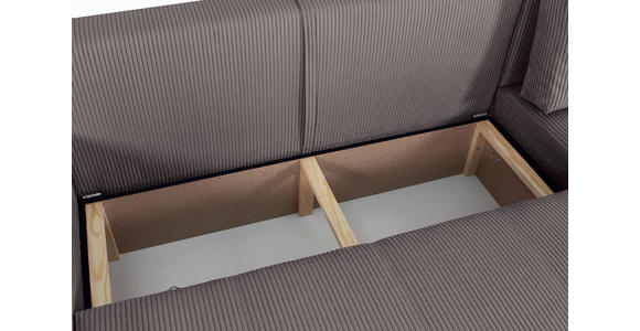 ECKSCHLAFSOFA  mit Cord Anthrazit  - Anthrazit/Schwarz, KONVENTIONELL, Textil (248/146cm) - Xora