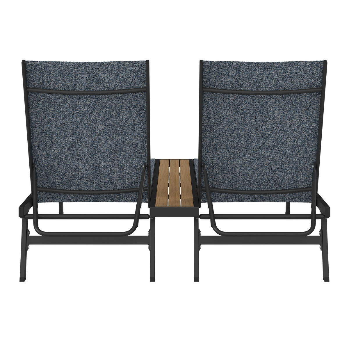SONNENLIEGE 126/94/195 cm  - Dunkelgrau/Naturfarben, MODERN, Kunststoff/Textil (126/94/195cm) - Ambia Garden