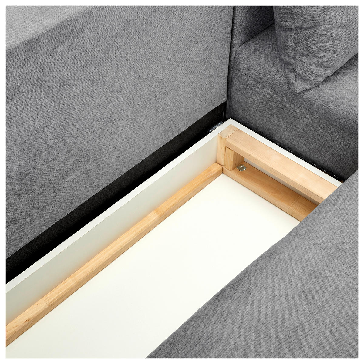 ECKSOFA Hellgrau Velours  - Hellgrau/Schwarz, KONVENTIONELL, Textil/Metall (226/155cm) - Carryhome