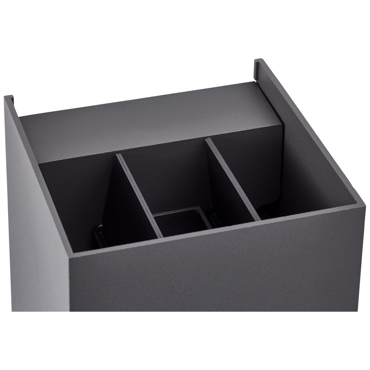 WANDLEUCHTE Hilly   - Dunkelgrau, Basics, Glas/Metall (10/10/10cm) - Brilliant