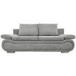 SCHLAFSOFA  in Jacquard Grau  - Chromfarben/Beige, Design, Textil (200/78/90cm) - Venda