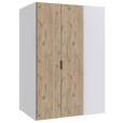 BEGEHBARER ECKSCHRANK 135,2/197/97 cm  - Eichefarben/Schwarz, KONVENTIONELL, Holzwerkstoff/Metall (135,2/197/97cm) - Carryhome