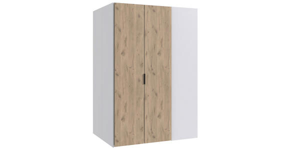 BEGEHBARER ECKSCHRANK 135,2/197/97 cm - Eichefarben/Schwarz, KONVENTIONELL, Holzwerkstoff/Metall (135,2/197/97cm) - Carryhome