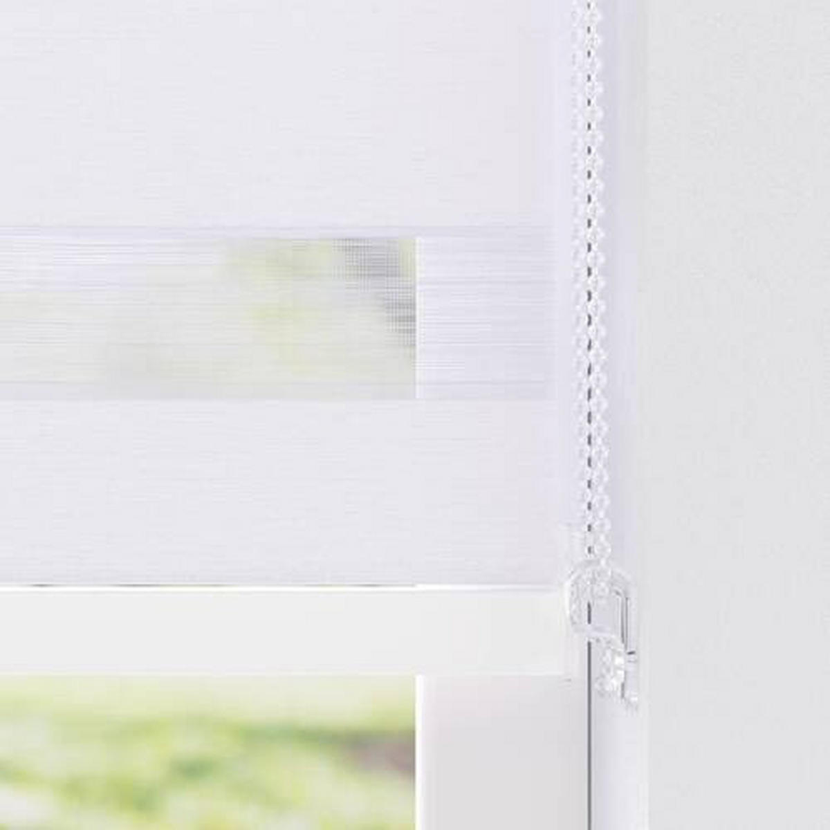 DOPPEL-ROLLO WEIß 70/130 cm  - Weiß, KONVENTIONELL, Textil (70/130cm)