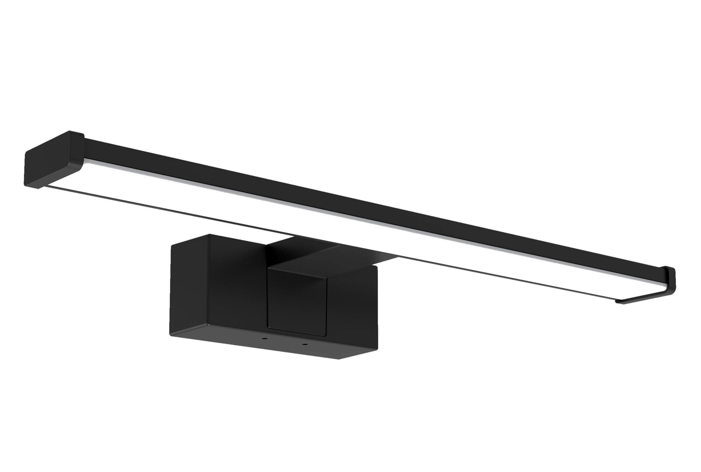 ZIDNA LAMPA ZA KUPATILO - crna, Osnovno, plastika (30/5,1/13,8cm)