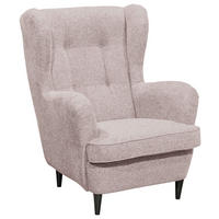 NASLONJAČ tekstil  ružičasta   - ružičasta/crna, Basics, tekstil/drvo (78/102/98cm) - MID.YOU