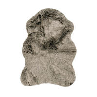 FELLTEPPICH 60/90 cm  - Braun/Olivgrün, Design, Textil (60/90cm) - Kayoom