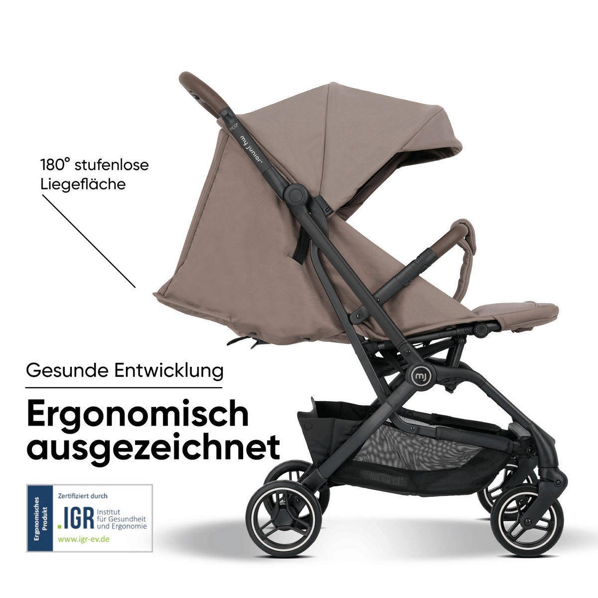 BUGGY PICO3  - Cappuccino, Basics, Textil/Metall (94.5/44/105.5cm) - My Junior
