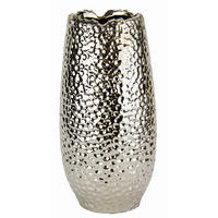 VASE 24 cm  - Silberfarben, Basics, Keramik (9/24cm)