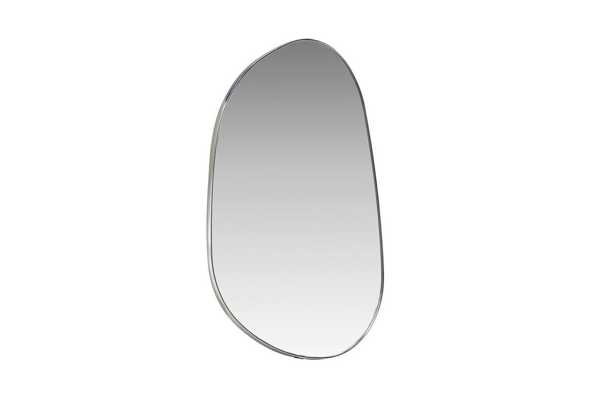 SPIEGEL 40/65/3 cm    in oval  - Silberfarben, MODERN, Glas/Metall (40/65/3cm) - Livetastic