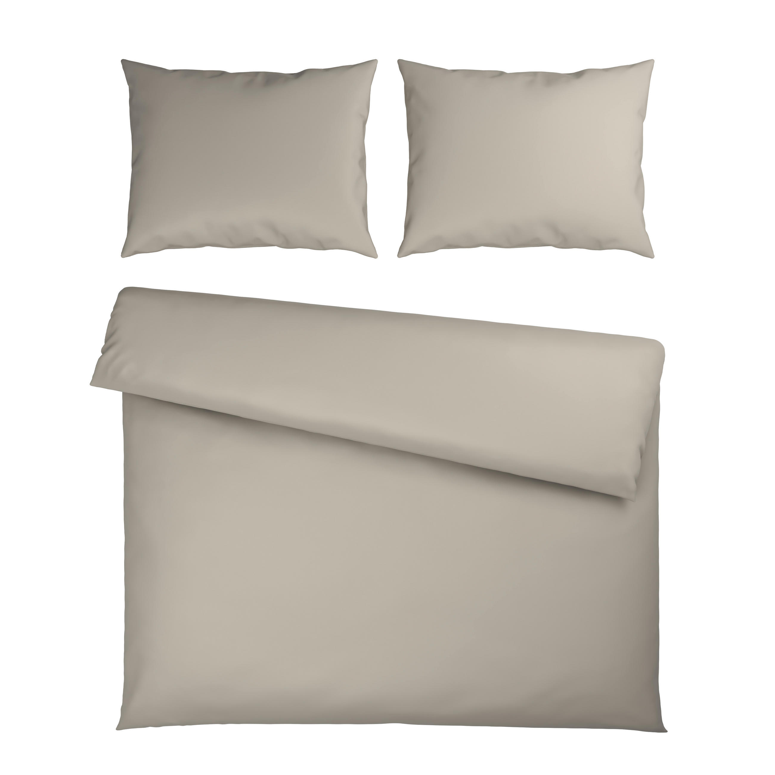 BETTWÄSCHESET 2-teilig TANJA Satin 200/210 cm  - Beige, Basics, Textil (200/210cm) - Novel