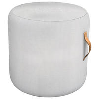 OUTDOORPOUF in  Uni  - Hellgrau, Basics, Textil (45/45cm)