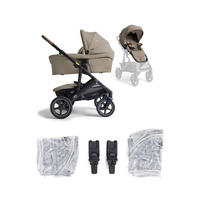 KINDERWAGENSET  Vinca 4in1 inkl. i-Level Pro und i-Base Encore  Sandstone  - Greige/Schwarz, Basics, Metall (65/109/97cm) - JOIE SIGNATURE