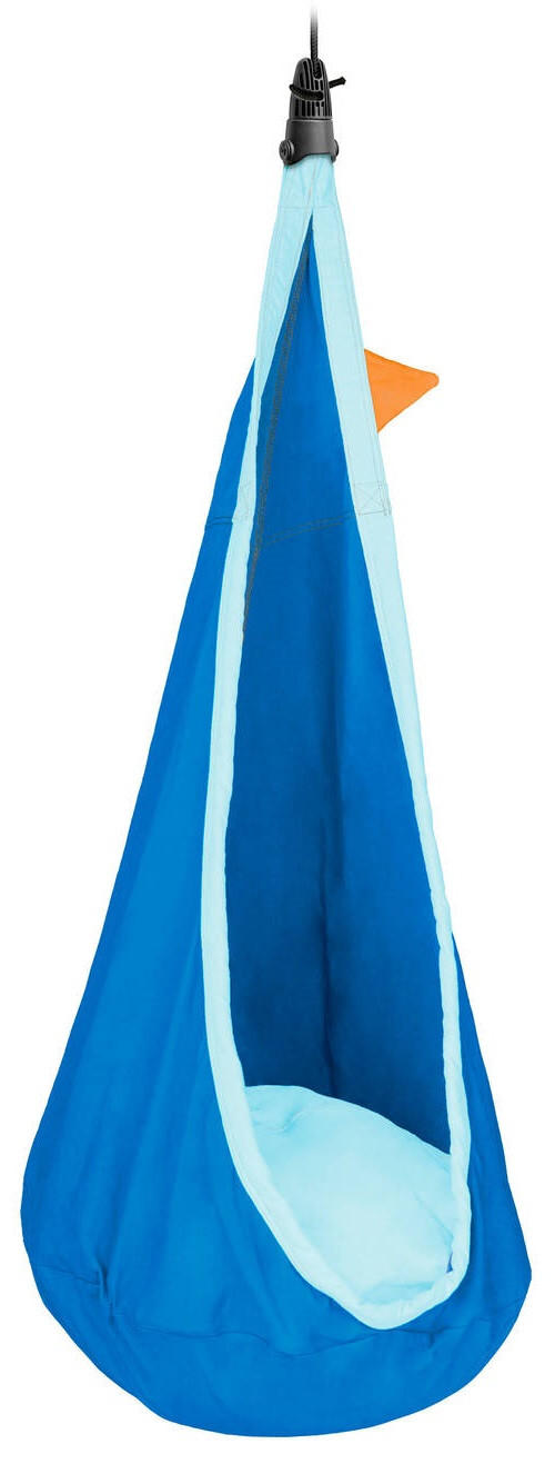 KINDERHÄNGENEST cotton 70/200-400/150 cm  - Blau/Orange, KONVENTIONELL, Textil (70/200-400/150cm) - La Siesta