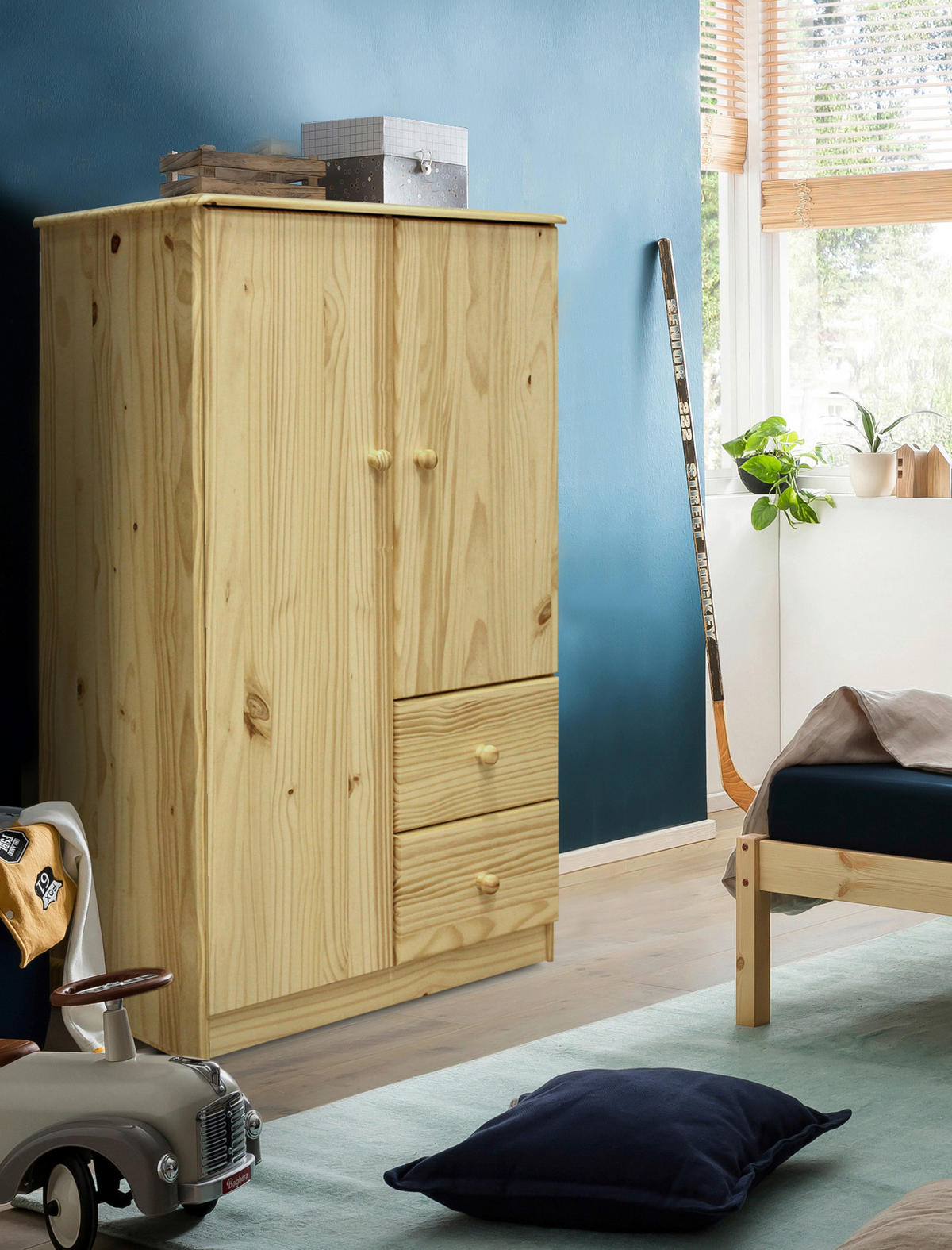 KLEIDERSCHRANK 80/136/43 cm,  in Naturfarben, 2-türig  - Naturfarben, Natur, Holz (80/136/43cm) - Livetastic