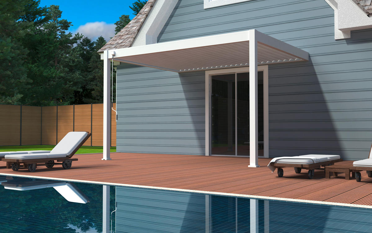 PERGOLA 400/255/300 cm   - Weiß, Basics, Metall (400/255/300cm) - WEIDE
