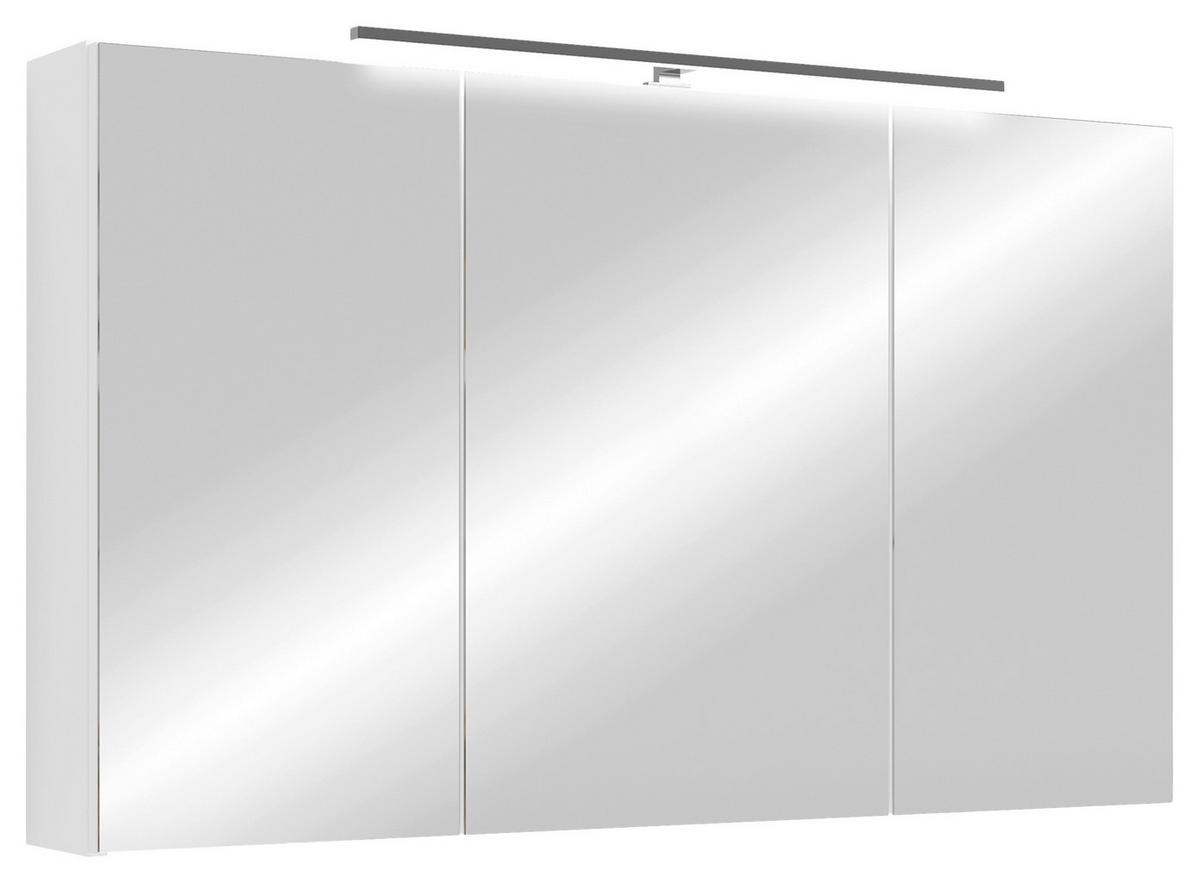 SPIEGELSCHRANK 100/60/20 cm  - Weiß, MODERN, Glas/Holzwerkstoff (100/60/20cm) - MID.YOU