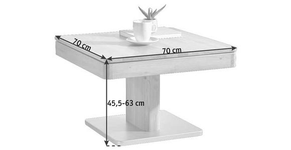 COUCHTISCH in Holz 70/70/45,5 cm  - Eichefarben/Alufarben, Natur, Holz/Holzwerkstoff (70/70/45,5cm) - Linea Natura