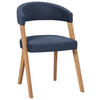 STUHL  in Flachgewebe  - Wildeiche/Eichefarben, Modern, Holz/Textil (56/81/66cm) - Venda
