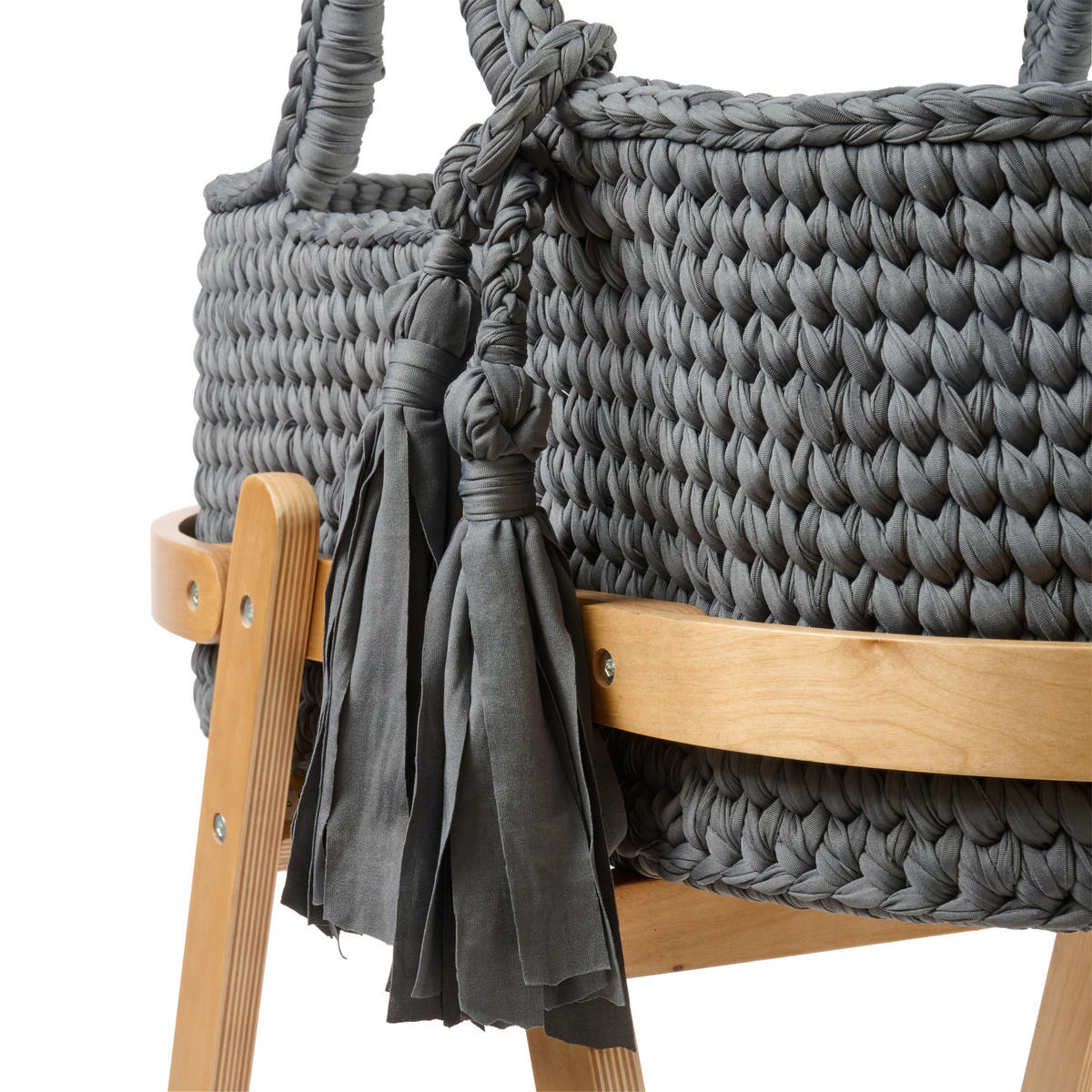 MOJŽIŠOV KOŠÍK - prírodná farba/tmavosivá, Design, kompozitné drevo/textil (81/51/93cm) - Jimmylee