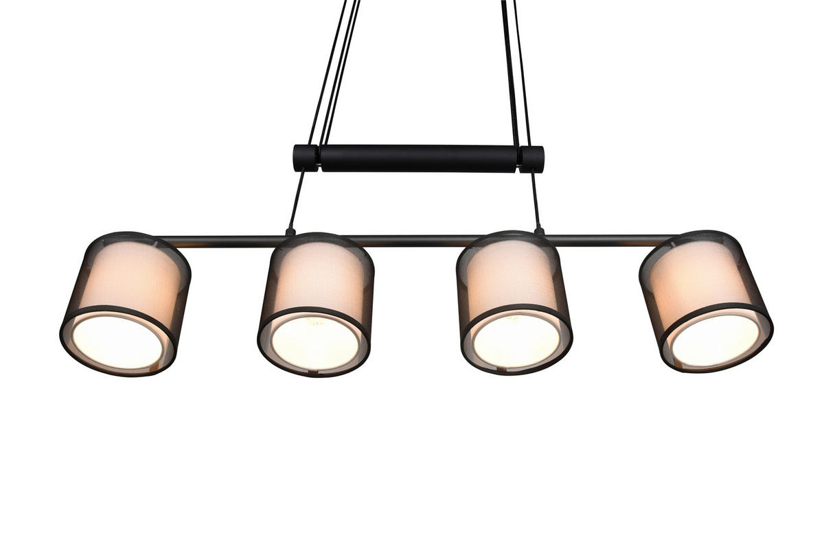 PENDELLAMPA Burton 82,2/150/12,5 cm  - svart, Design, metall (82,2/150/12,5cm) - Trio Leuchten