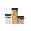 VORRATSDOSENSET 3-teilig  - Transparent/Schwarz, Basics, Kunststoff (19/14,9/22cm) - Mepal