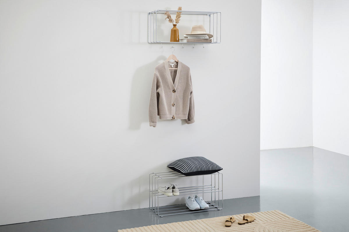 WANDGARDEROBE  in Chromfarben  - Chromfarben, Basics, Metall (73/38/26cm) - Livetastic
