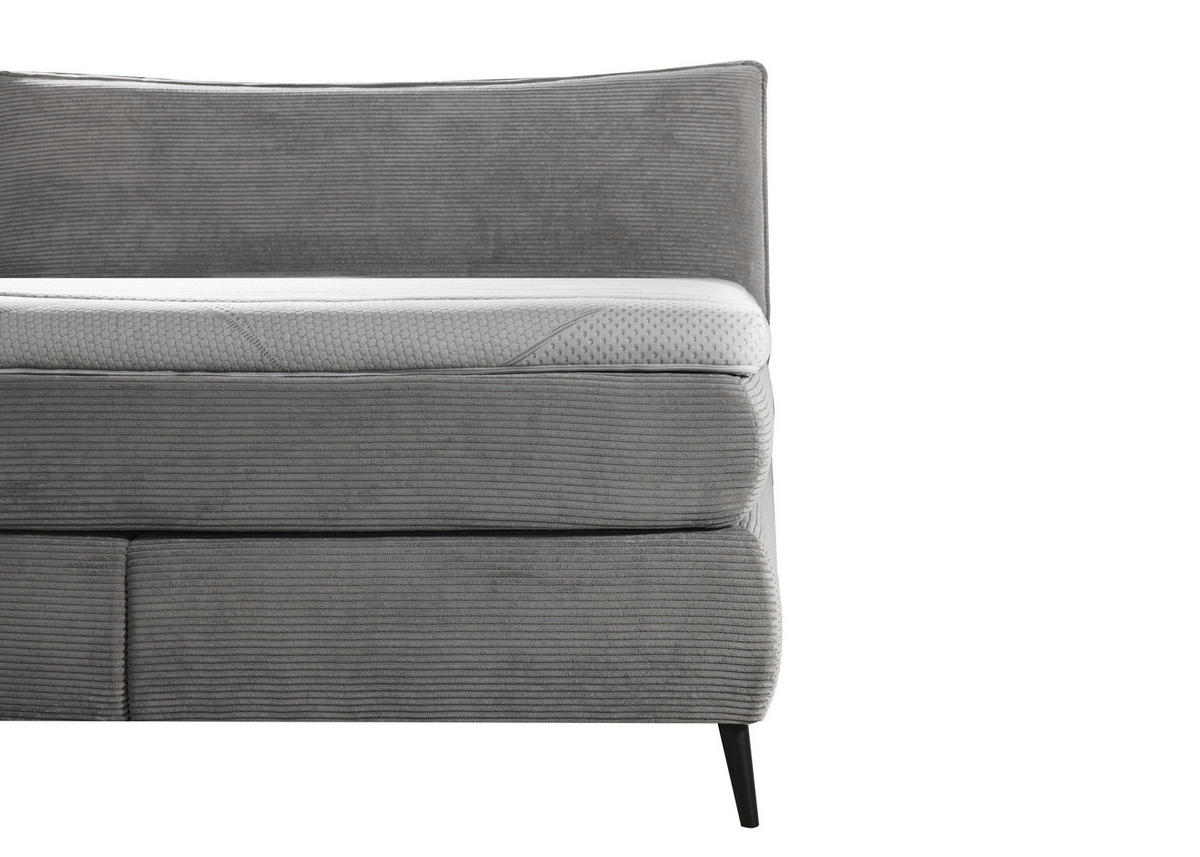 BOXSPRINGBETT 180/200 cm  in Grau  - Schwarz/Grau, Trend, Holz/Textil (180/200cm) - Esposa