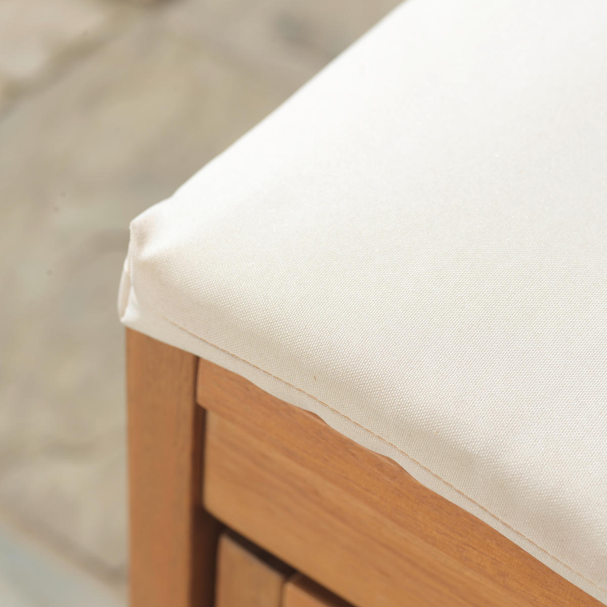 MOBILIER TERASĂ ȘI LOUNGE 10 piese  - alb/culoare natur, Lifestyle, lemn/textil - Ambia Garden