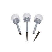 SADA SOLÁRNÍCH SVÍTIDEL 3 ks, 10/39 cm - bílá/barvy stříbra, Basics, plast (10/39cm) - Ambia Garden