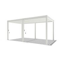 PERGOLA 300/255/530 cm   - Weiß Hochglanz, Basics, Metall (300/255/530cm) - Gardenson