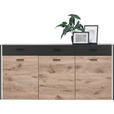 SIDEBOARD 174/85/44 cm  - Eichefarben/Schwarz, MODERN, Holzwerkstoff/Kunststoff (174/85/44cm) - Hom`in