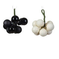 SET KROGLIC ZA BOŽIČNO JELKO - črna/bela, Basics, steklo (2cm)