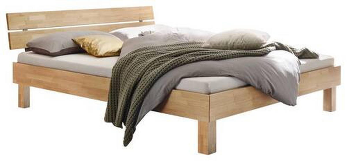 BETT 140/200 cm  in Eiche Bianco   - Eiche Bianco/Eichefarben, Natur, Holz (140/200cm) - Hasena