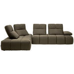ECKSOFA  in Struktur Graubraun  233/313 cm  - Graubraun/Schwarz, Design, Kunststoff/Textil (233/313cm) - Belluti