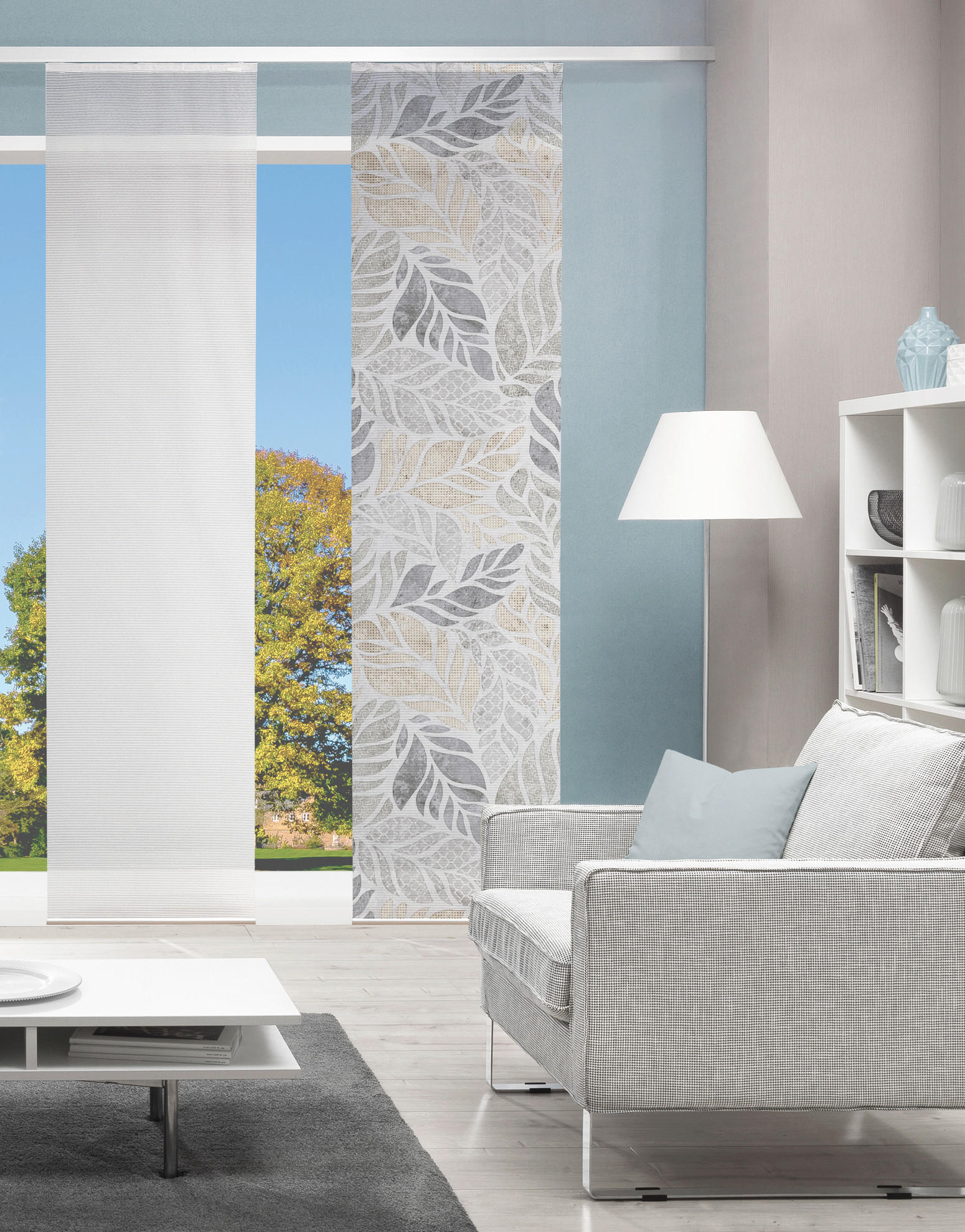 FLÄCHENVORHANG   halbtransparent   60/260 cm  - Grau, Natur, Textil (60/260cm)