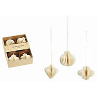 CHRISTBAUMKUGEL-SET 6-teilig  - Weiß, Basics, Papier (10/13/4cm)
