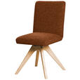 STUHL drehbar - Eichefarben/Haselnussfarben, KONVENTIONELL, Holz/Textil (47/89/60cm) - Linea Natura