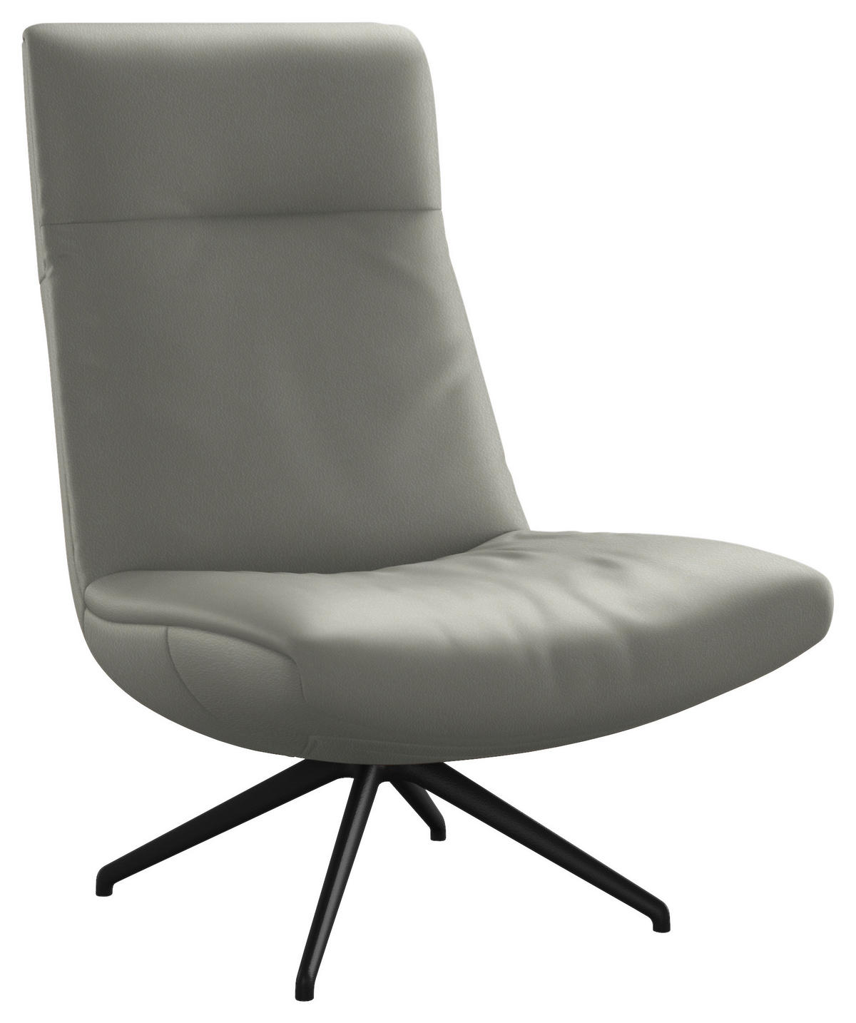 SESSEL in Echtleder Silberfarben  - Silberfarben/Schwarz, Modern, Leder/Metall (74/105/92cm) - Johann Jakob