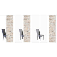 FLÄCHENVORHANG 6ER SET in Naturfarben halbtransparent  - Naturfarben, Design, Textil (60/245cm) - Schmidt W. Gmbh