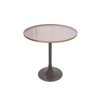 BEISTELLTISCH rund Grau, Altrosa  - Altrosa/Grau, Trend, Metall (51/51/52cm)