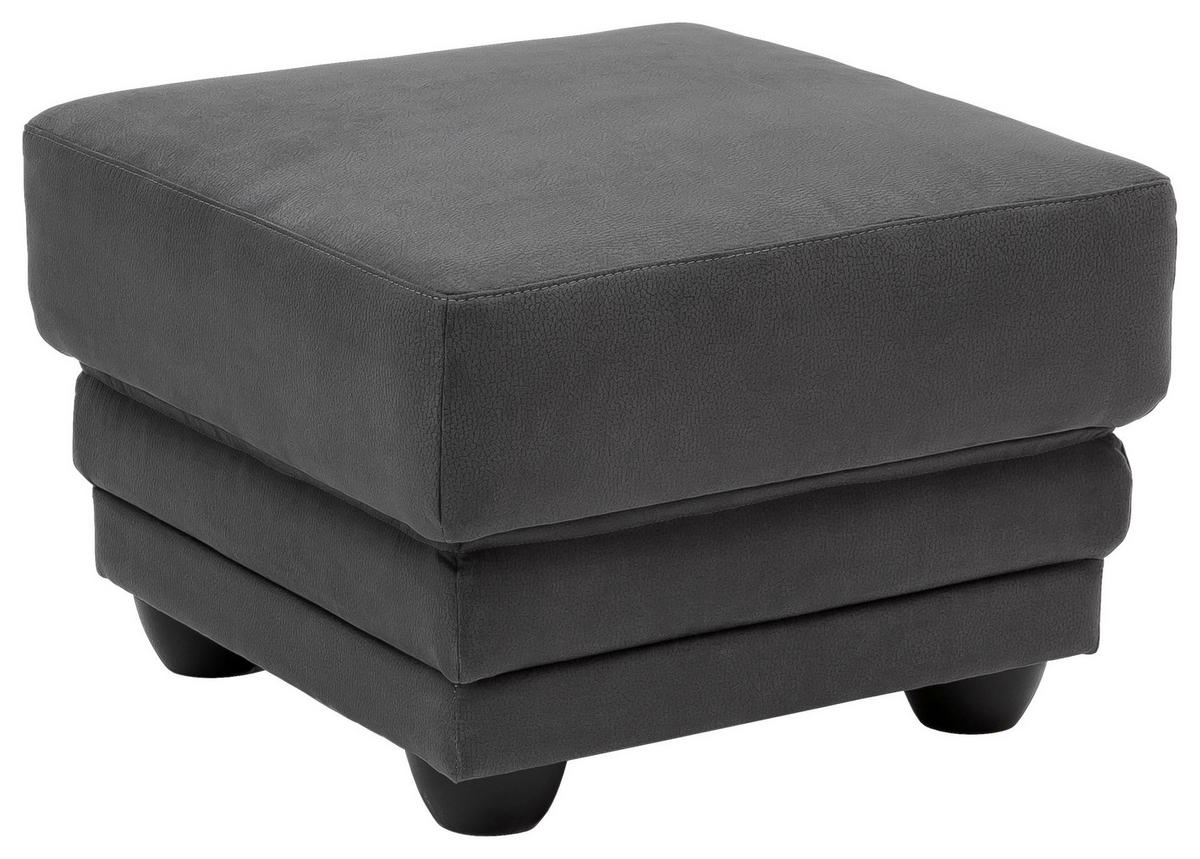 HOCKER in Textil Anthrazit  - Anthrazit/Schwarz, Design, Kunststoff/Textil (65/46/65cm) - Livetastic