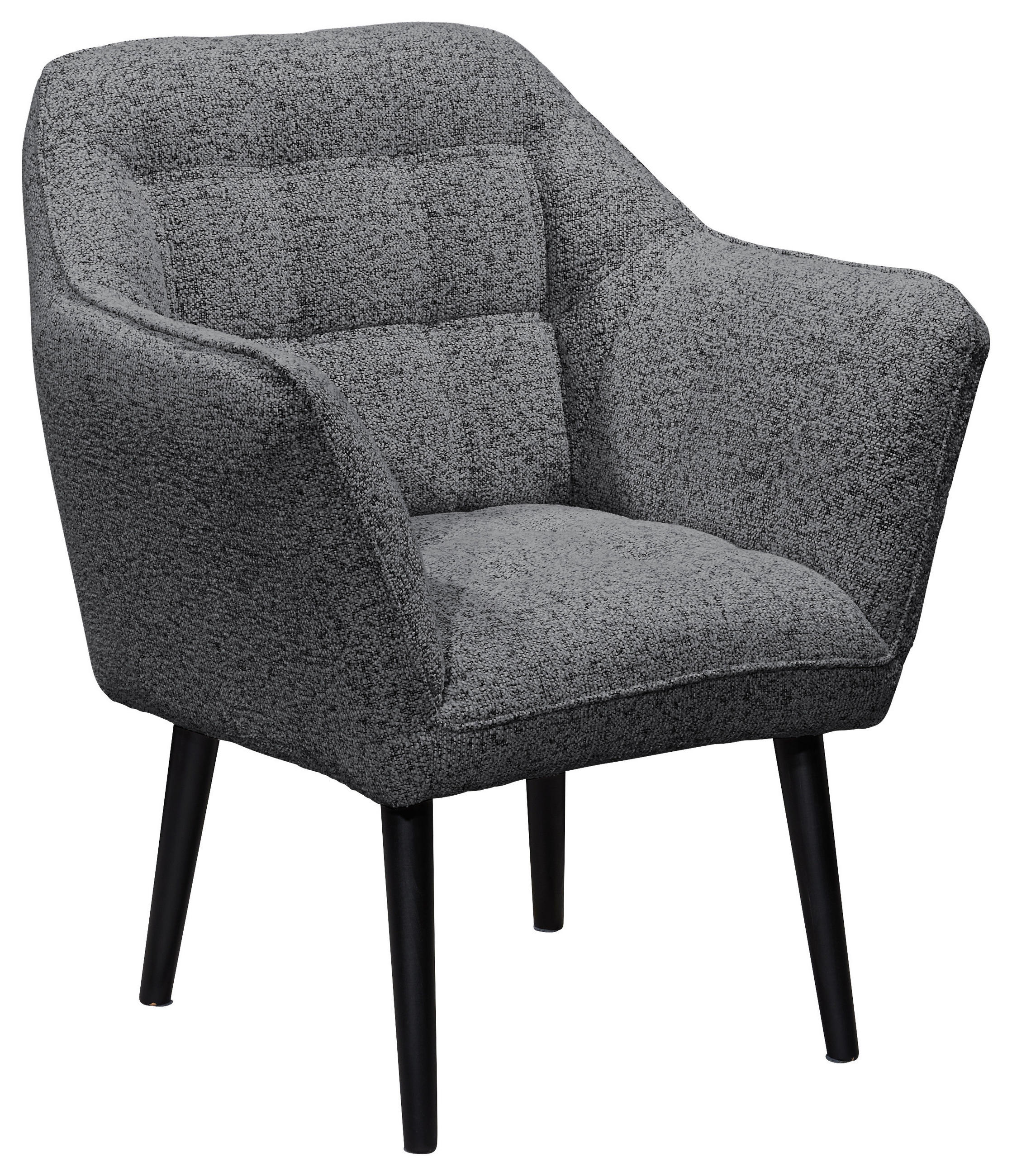 FÅTÖLJ i textil antracit  - svart/antracit, Klassisk, trä/textil (84/87/70cm) - MID.YOU