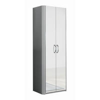 GARDEROBENSCHRANK  in 66/190/38 cm  - Chromfarben/Alufarben, Design, Glas/Holzwerkstoff (66/190/38cm) - Moderano